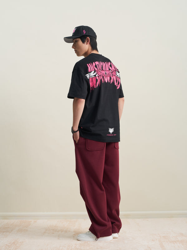 神話の生き物が刺繍されたコットンツイルのベースボールキャップ