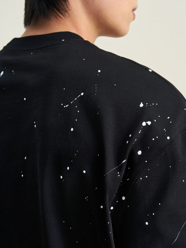 中国の書道が埋め込まれたオーバーサイズTシャツ