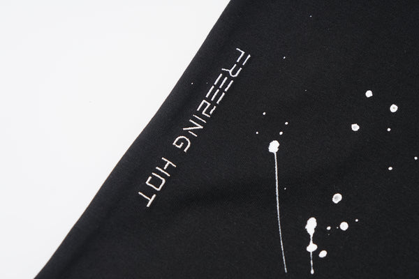 中国の書道が埋め込まれたオーバーサイズTシャツ