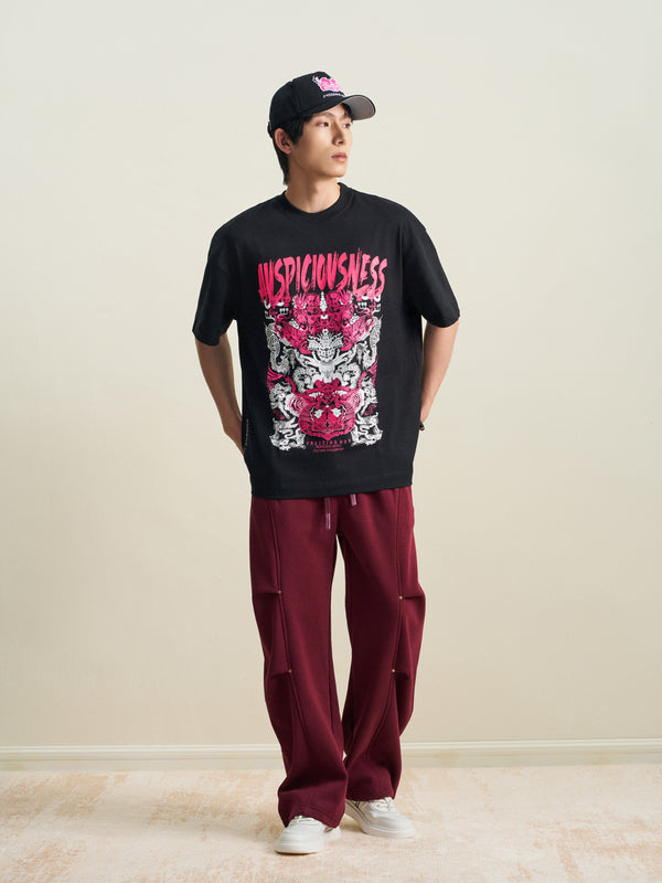 Mythical creatures of ancient China, oversized T-shirt