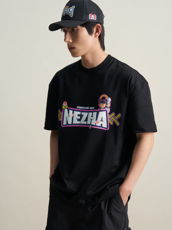 NEZHA figure Embroidered Mesh-back Cap