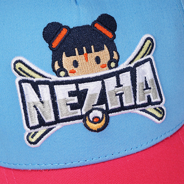 NEZHA figure Embroidered Cotton-Twill Cap